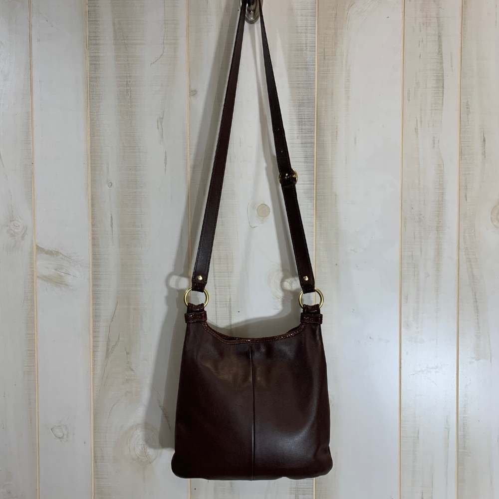 Coach Penelope Brown Leather Crossbody Twistlock - Picture 3 of 4